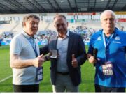 Ο Βρούτσης στη Γερμανία για το φιλικό Legends 2004 και UEFA AllStars και βράβευση του Ότο Ρεχάγκελ