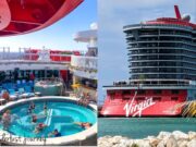 Το μεγαθήριο κρουαζιερόπλοιο «Scarlet Lady», στον Πειραιά