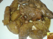 Κουνέλι λαδορίγανη με πατάτες